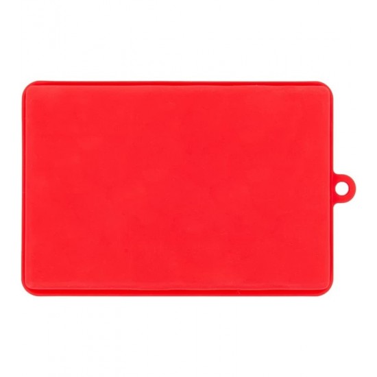 Forma Para Gelo em Silicone Com Tampa 20cm Vermelho 24 Cubos